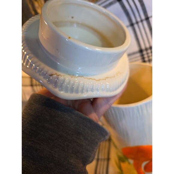 Vintage Ceramic Coffee Server Set Mushroom Motif‎ Teapot 6 Mugs Arnels - Picture 12 of 13